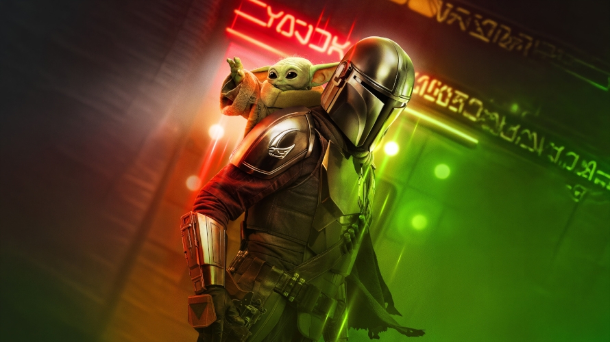 Film backdrop for Star Wars: The Mandalorian and Grogu