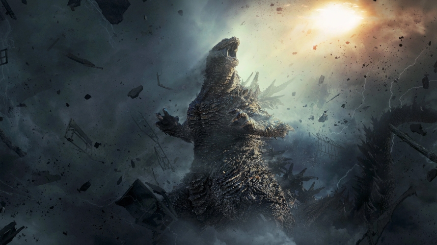 Film backdrop for Godzilla Minus Zero
